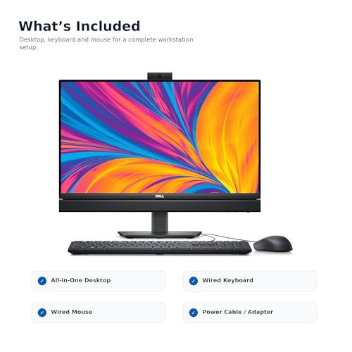 Image of MegaPC Customized Dell Pro 24 All-in-One QC24251, 23.8 inch FHD Touchscreen Desktop Computer, Intel Core i5-14500T, 16GB /32GB /64GB DDR5, 512GB /1TB /2TB /4TB NVMe SSD, Windows 11 Pro