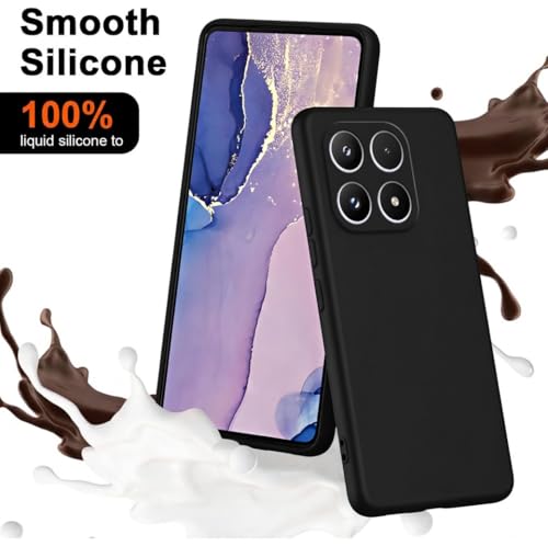 Image of Lustree Shockproof Flexible Silicone Back Cover for Xiaomi 17 5G | Anti-Scratch Soft TPU Case with Raised Edges & Full Protection - Black