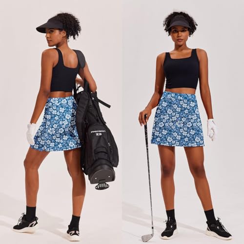 Image of Ekouaer Women's Athletic Skorts Lightweight Golf Skirts Inner Shorts Pocket Tennis Running Workout Sports Skorts