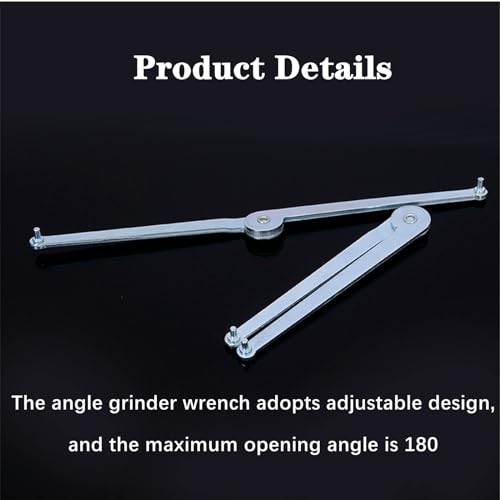 QCVENL 1 PCS Spanner Wrench Universal Adjustable Angle Grinder Wrench Pin Spanner Wrench Locknut Wrench for Backing Pads on Angle Grinder and Round Nuts with Drilled Holes(4mm) - Image 4