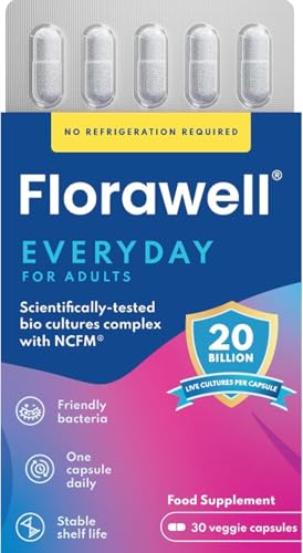Everyday Probiotics for Adults - Bloating Relief, Gut Repair & Digestive System - World's Most Highly Researched Strain Lactobacillus Acidophilus NCFM® - 20 Billion CFU - 30 Capsules