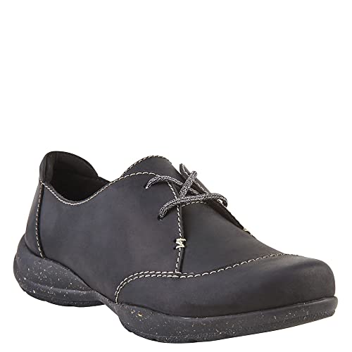 Clarks Women's Roseville Rio Oxford, Black Leather, 9 Narrow