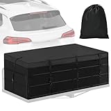 Hitch Mount Cargo Carrier Bag 100% Waterproof Cargo Traveling Bag for Car Truck SUV Vans' Hitch Trays, 12.5 Cubic Feet Heavy Duty Vehicle Soft Shell Safe Steady Durable Soft (Hitch Cargo Bag)