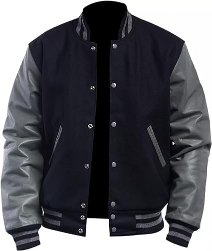 Image of Letterman Varsity Jackets for Men, Baseball Bomber Jackets, High School Letterman Jackets, Warm Wool Outerwear