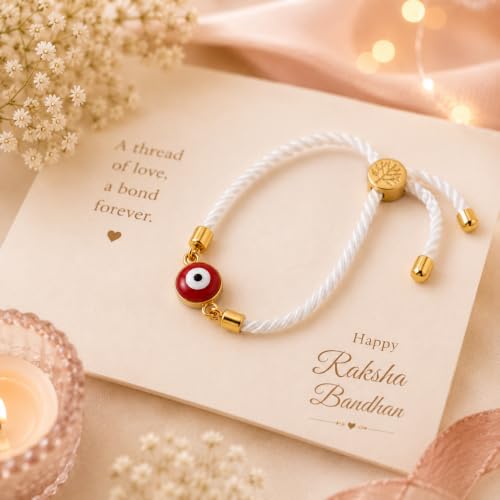 Image of M.F.H Premium Designer Rakhi for Brother | Adjustable Handmade Raki Bracelet |Traditional Raksha Bandhan Gift for Brother | Comfortable & Skin-Friendly RaKi
