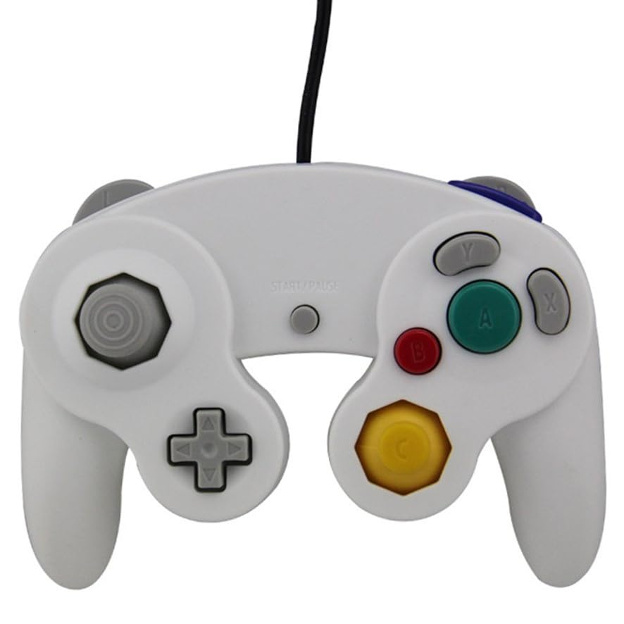 MANDO COMPATIBLE PARA NINTENDO GAME CUBE CABLE CONTROLADOR CONSOLA NGC BLANCO
