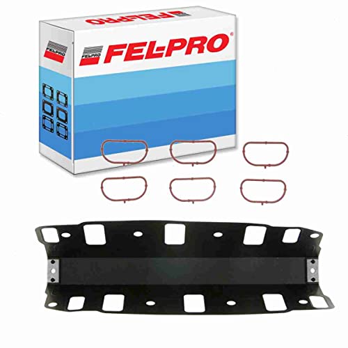 Image of Intake Manifold Gasket Set Compatible with Jeep Wrangler 3.8L V6 2007-2011 | Stops vacuum and coolant leaks behind rough idle and lean running; complete intake manifold gasket set; P0171.