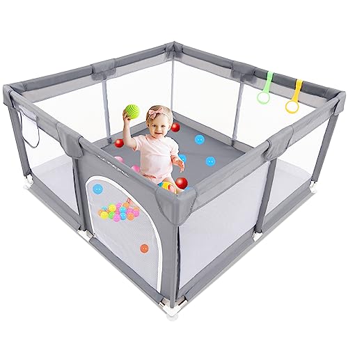 Baby Playpen,Large Playpen For Babies And Toddlers, Baby Fence Play Area With Anti-Slip Base, Safety Play Yard For Infant, Play Pens For Babys #TOP22