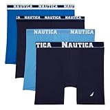 Nautica Men's 4 Pack Limited Edition Stretch Boxer Briefs, Pro Blue/2 Peacoat/Aero Blue-Assorted WB