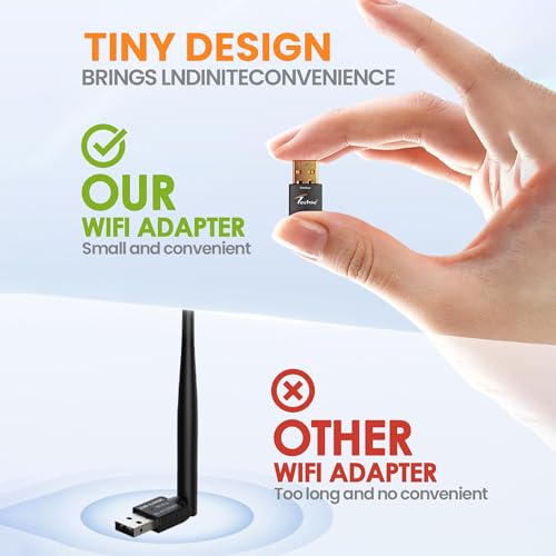 Image of Techie USB Wi-Fi Adapter 600Mbps with Bluetooth 4.2 Dual Band USB 2.0