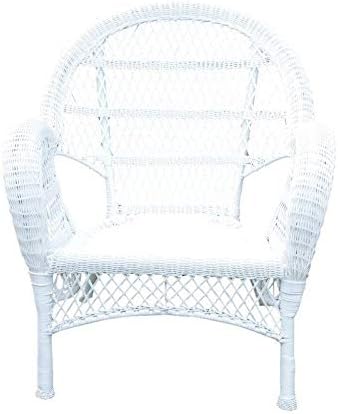 Amazon.com : Jeco Wicker Patio Chairs (Set of 2) White Wicker : Patio ...