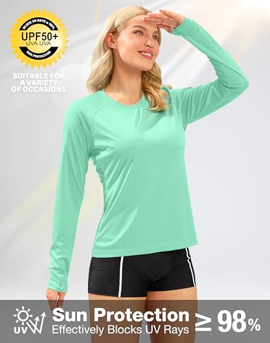 Image of UPF 50+ Sun Shirt for Women Long Sleeve Quick Dry UV Protection Hiking Top