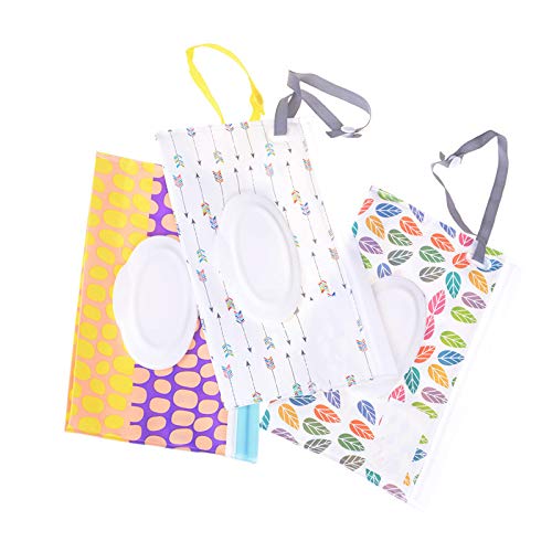 Salviettine Umidificate Scatola Immagazzinaggio Portatile Dispenser per Salviette e Pannolini Sacchetti Carta Modello Cartone Animato per All'aperto Viaggio Passeggino (Bianco & Blu