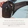 HigherDOSE EMF Blocking Black Fanny Pack - Vegan Leather Waist Bag for Women & Men - Shields Against Harmful Electromagnetic Waves - Includes Crossbody Strap & Adjustable Waistband