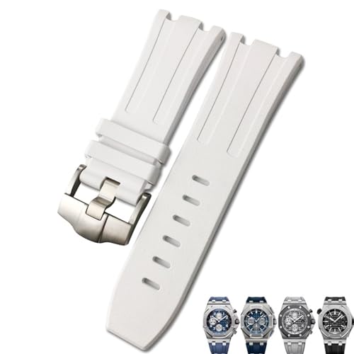 Bracelet 28mm en résine naturelle et caoutchouc pour montre Audemars Piguet Royal Oak Offshore GUMMMY Agate