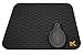 Eekay Wares XL Black Silicone Drying Mat with Bonus silicone spoon rest & storage band for easy storage- Easy Clean, Heat Resistant, Antibacterial -17.8 X 15.8