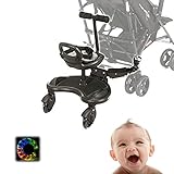 GEBRAUCHSANLEITUNG: Dieser Trittbrett Kinderwagen Board ist für Kinder im Alter von 2-6 Jahren mit einer maximalen Belastung von 60 Pfund geeignet. Es ist praktisch für Ihre Reise, aber bitte verwenden Sie Trittbrett Kinderwagen Board nicht an rauen Orten.