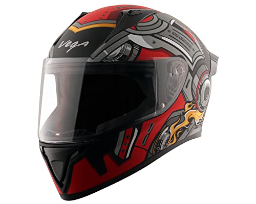 Vega Bolt Superhero Full Face Helmet Dull Black Red, Size: L(59-60 cm) (B0C2CMJWQD) Amazon Price History, Amazon Price Tracker