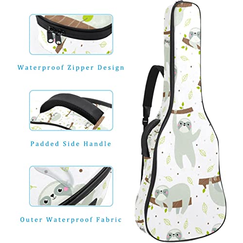 Housse imperméable pour guitare acoustique avec double bandoulière et poche Motif paresseux mignon suspendu sur l’arbre… - Les Beatles, Paul McCartney, John Lennon, RIngo Starr, George Harrison Housse imperméable pour guitare acoustique avec double bandoulière et poche Motif paresseux mignon suspendu sur l'arbre… – Image 5