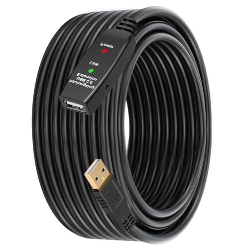 baolongking USB-Verl&auml;ngerungskabel, 5 m, 10 m, 15 m, 20 m, USB 2.0, aktiver Repeater-A-Stecker auf A-Buchse, lange Kabel mit Signalverst&auml;rker (10M)