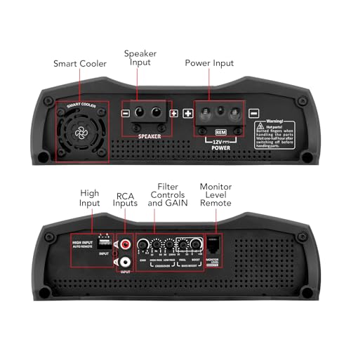 Taramps MD 1200.1 Channel 1200 Watts RMS 1 Ohm Car Amplifier by Taramp's - Image 9