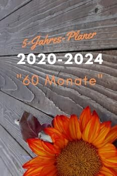Paperback 5-Jahres-Planer 2020-2024 "60 Monate": Jahresplaner Monatskalender (German Edition) [German] Book