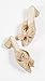 Loeffler Randall Women's Emilia Pleated Bow Sandals, Gold, 5.5 Medium US