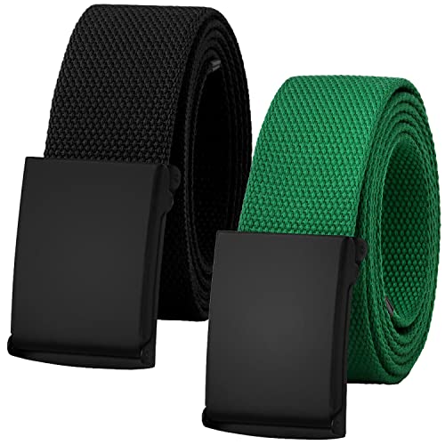 Image of Falari Canvas Web Belt Fully Adjustable Cut to Fit Golf Belt Flip Top Buckle