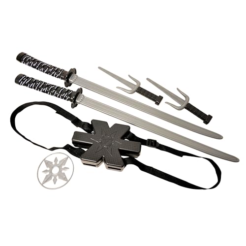 Fun World Adult Ninja Double Sword Set Black/Silver