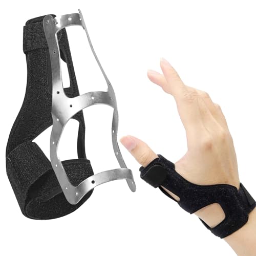 TREABEAR Muñequera Dedo Pulgar, Protector Dedos Mano para Pulgares Izquierdo y Derecho, Funda Protectora Ajustable Ferula Pulgar, Transpirable Muñequera Pulgar