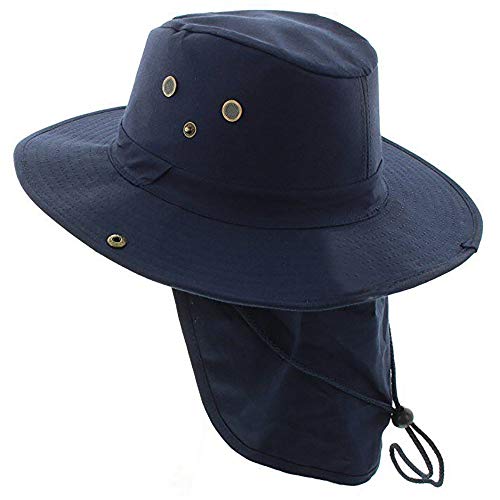 Sombrero safari con ala ancha y protección de orejas y cuello