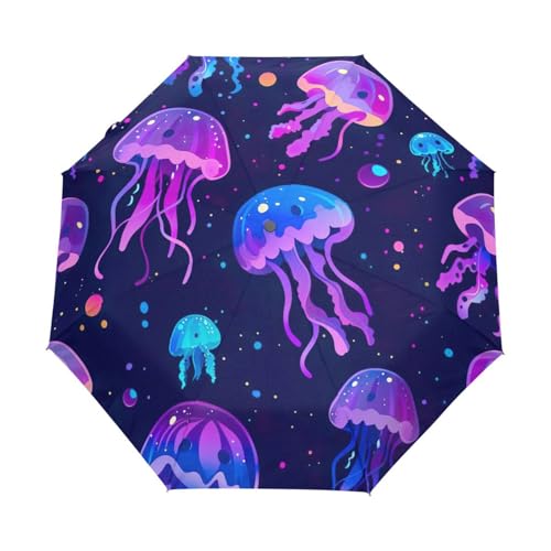 Parapluie méduse automatique et léger : la protection de pluie compacte pour femme
