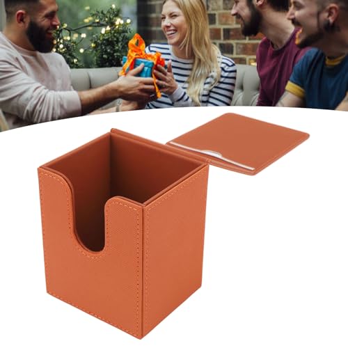Picture Storage Container, Photo Storage Box, Multipurpose Magnetic Lid Closure, Large Capacity for Stamps for Photos (Brown)