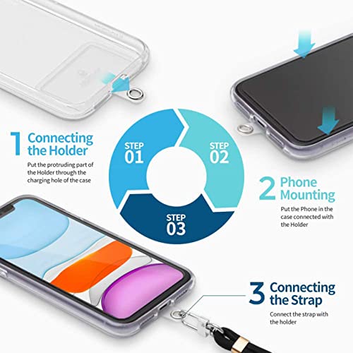 Image of MELLO Mobile Lanyard, Universal Cell Phone Lanyard with Adjustable Neck Strap, Phone Tether Safety Strap Compatible with Most Smartphones, Black