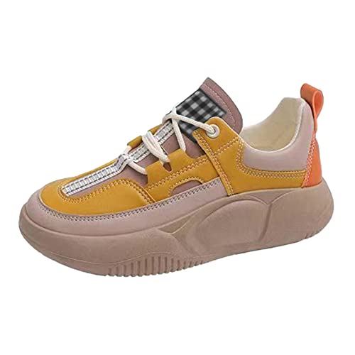 Image of Club Bollywood Womens Casual Shoes Slip On Sports Shoes Comfortable Outdoor Walking Shoes 38 Yellow|Clothing Shoes & Accessories | Womens Shoes |Flats & Oxfords|1 Womens Shoes