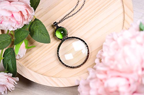 XILAZAB - Collana con lente d'ingrandimento, 10 x