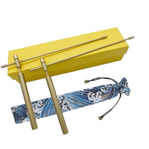 2PCS Copper Dowsing Rods with Gift Box and Bag