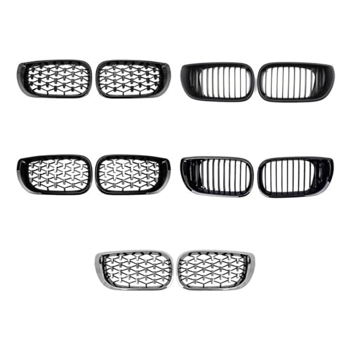 Grilles supérieures de calandre avant en ligne unique pour BMW E46 2002-2004 - 3