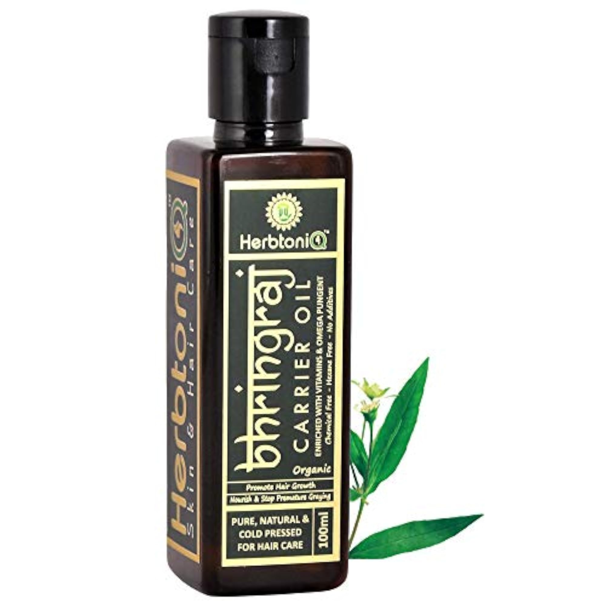 Organic Bhringraj Cold Pressed Carrier Oil for Intensive Hair Care