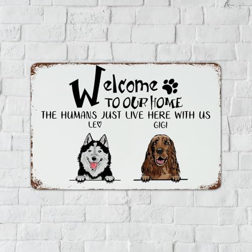 Panneau en métal personnalisé plaque décorative de maison format 30x45cm