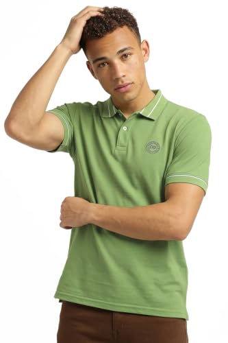 Men's Regular Fit Insignia Half Sleeve Polo T-Shirt | Cotton Rich | Premium Pique Weave