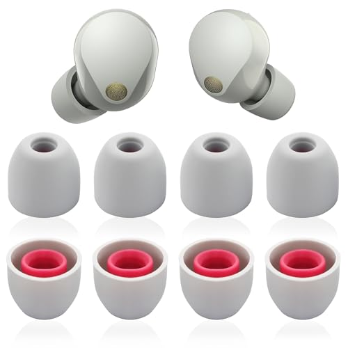 �V���R���C���[�`�b�v for Sony WF-1000XM5 WF-1000XM4 �ƌ݊���������C���[�s�[�X 4�y�A WF-1000XM5 �C���[�s�[�X �C���z�� �ւ��S�� XM5 �\�t�g�V���R���C���z�� �`�b�v�Z�b�g (�O���[, XS)