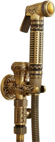 Douche de toilette antique en cuivre massif brossé, kit complet rétro chic LWX