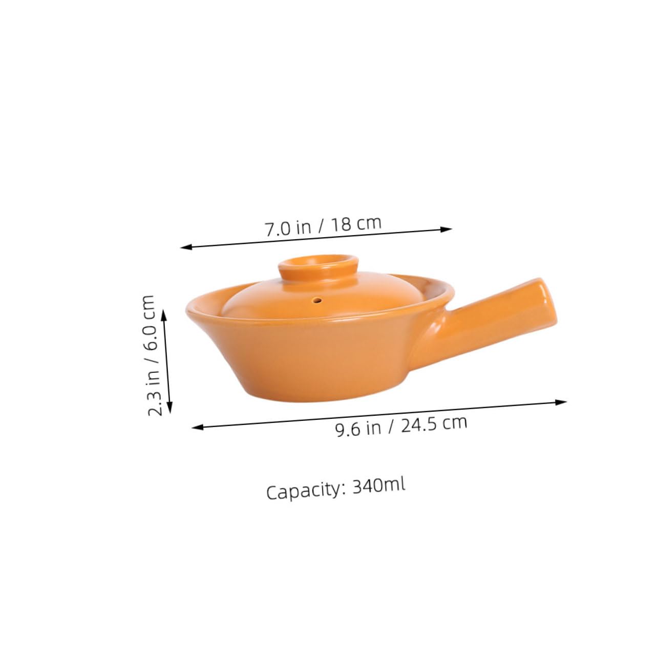 STOBAZA Olla De Cerámica Grande Con Asa Para Cocinar En Estufa Resistente Ideal Para Sopa y Alimentos Infantiles