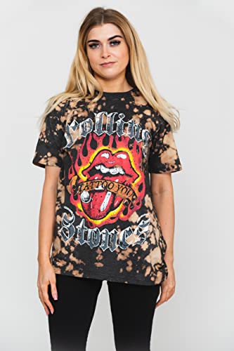 Rolling Stones The T Shirt Tattoo Flames Logo Nouveau Officiel Dip Dye Gris - Les Beatles, Paul McCartney, John Lennon, RIngo Starr, George Harrison Rolling Stones The T Shirt Tattoo Flames Logo Nouveau Officiel Dip Dye Gris – Image 6