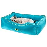Ferplast Hundekissen Hundesofa Hundebette für Große Hunde Hundekorb Abnehmbarer Bezug Orthopädisches Hundebett Hundematratze Waschbar Hundematte Wasserdicht 110 x 70 x h 8 cm. Grau
