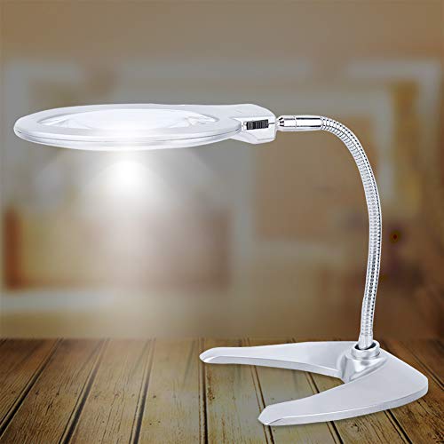 Loupe de lecture LED avec pince de serrage Walfront pour loisirs créatifs