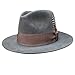 Angora Rabbit Fedora Hat Gentleman Hats Gray XL