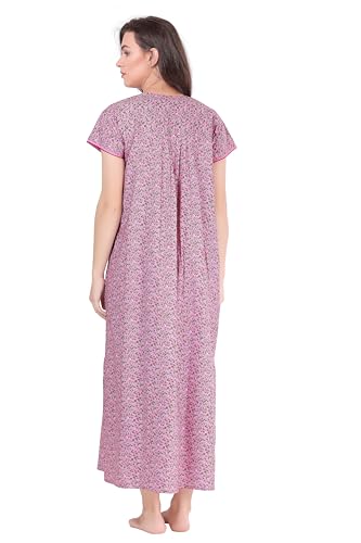 Image of AV2 Women Printed Cotton Nightwear Nighty|Womens Night Wear Maxi -7279
