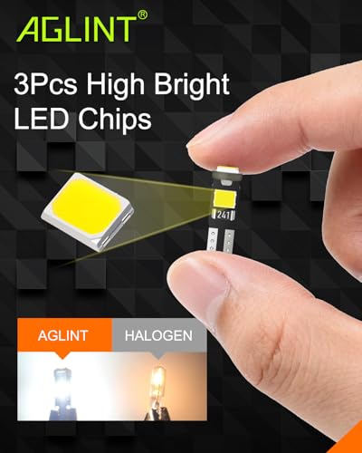 AGLINT T5 żarówka LED biała W3W 2721 74 37 27 286 PC74 wymienna lampa z gniazdem śrubowym do samochodu prędkościomierz instrumenty wewnętrzne wskaźniki deski rozdzielczej instrumentu 12V 10 szt